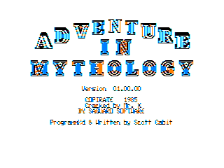 Adventure In Mythology Intro screen (hacked)