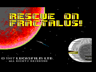Rescue on Fractalus intro screen