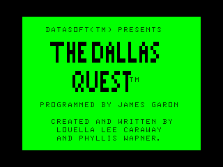 Dallas Quest credits screen #2