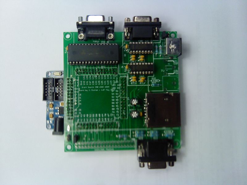 File:FPGA PCB mounted underneath 2nd Version of the Multicomp Interface PCB.jpg